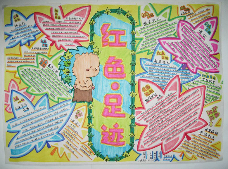 紅色教育<a href=http://www.inspiredelm.com/shouchaobao/ target=_blank class=infotextkey>手抄報</a>圖片，追尋紅色足跡不放棄