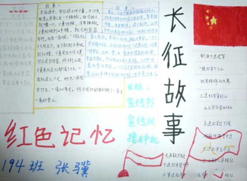 長征精神手抄報內(nèi)容，長征的記憶
