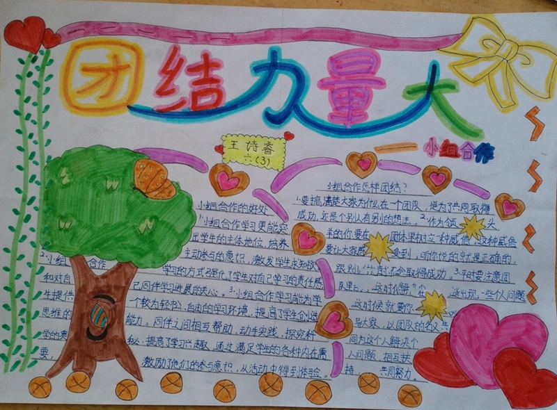 團(tuán)結(jié)有巨大的力量，團(tuán)結(jié)友愛手抄報(bào)