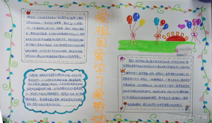 簡單的愛國主義手抄報(bào)圖片，愛祖國愛學(xué)習(xí)