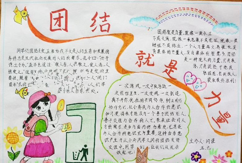 團(tuán)結(jié)友愛(ài)手抄報(bào)，團(tuán)結(jié)就是力量