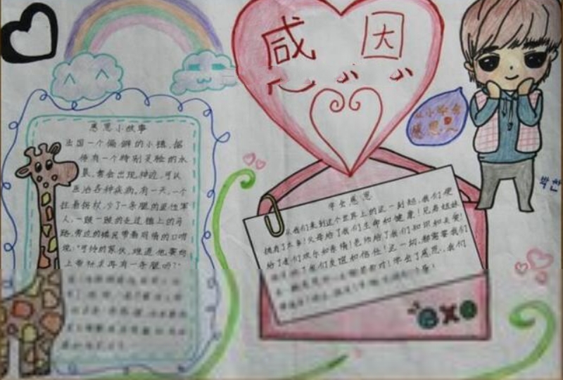 感恩教育手抄報(bào)，感恩常在心中