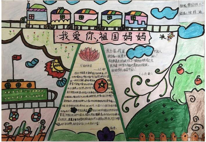 小學(xué)生愛國主義手抄報(bào)，我愛你祖國媽媽