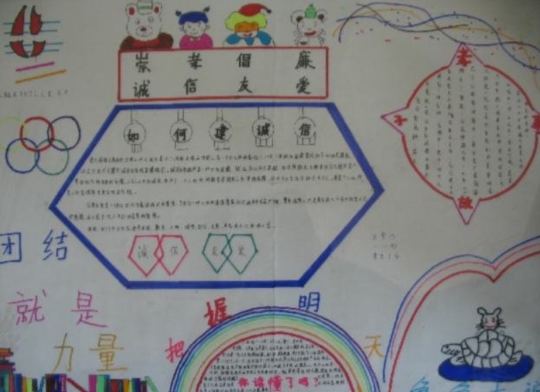 團結友愛手抄報，齊心協(xié)力群策群力