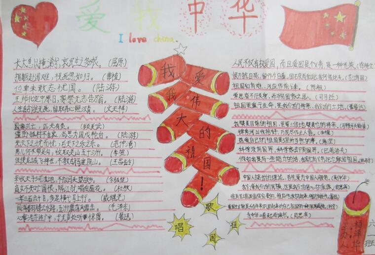 愛國主義教育手抄報，我愛我偉大的祖國