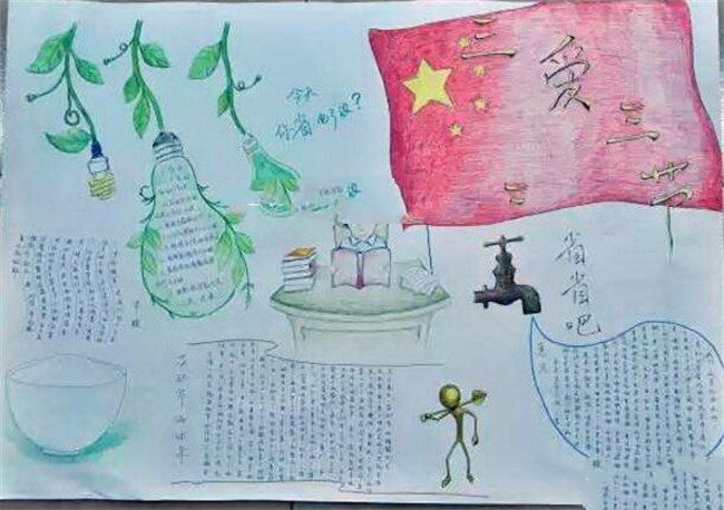 三節(jié)三愛手抄報(bào)，“水是生命之源”