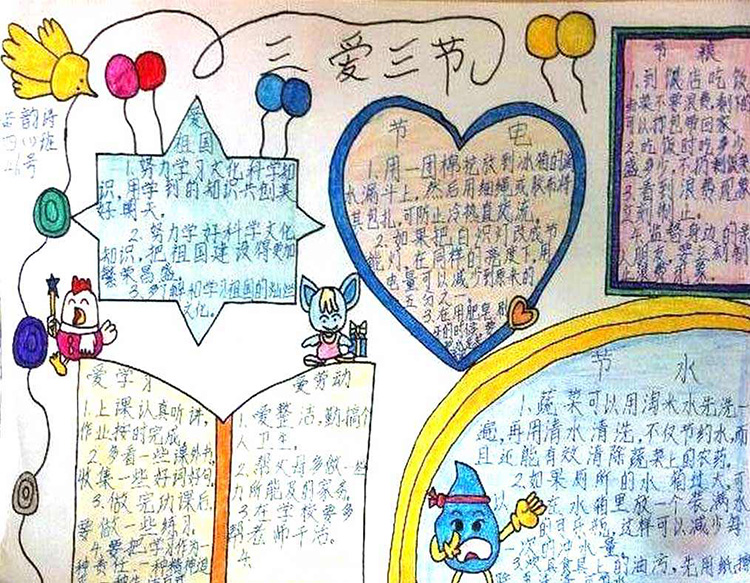三愛三節(jié)手抄報(bào)圖片，節(jié)約能源低碳生活