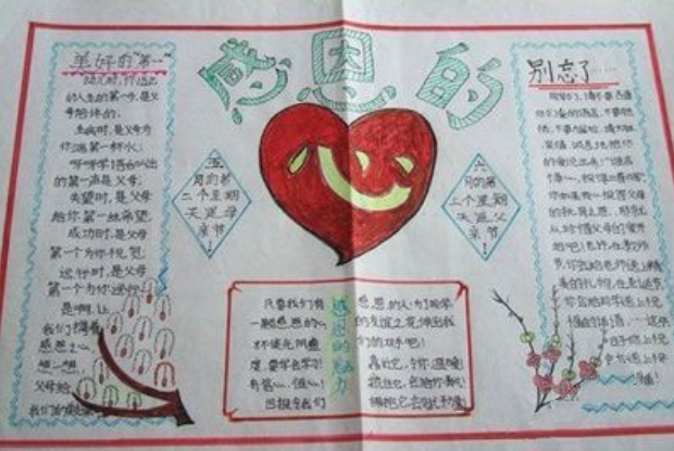 感恩教育手抄報，知恩應(yīng)圖報