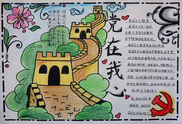愛國主義手抄報內(nèi)容，黨在我心中