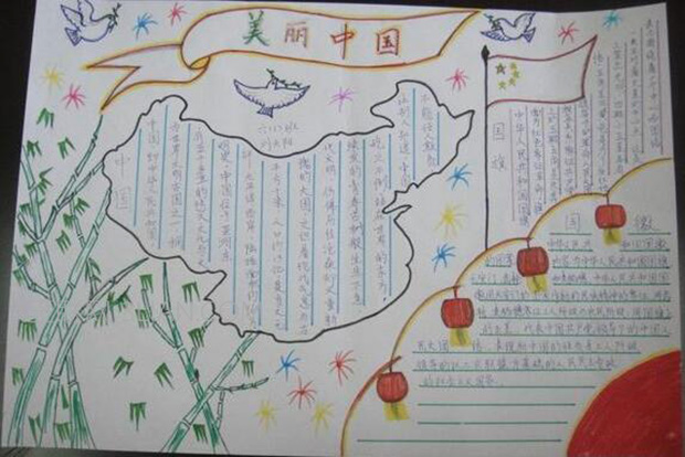 愛國主義教育手抄報(bào)，美麗中國