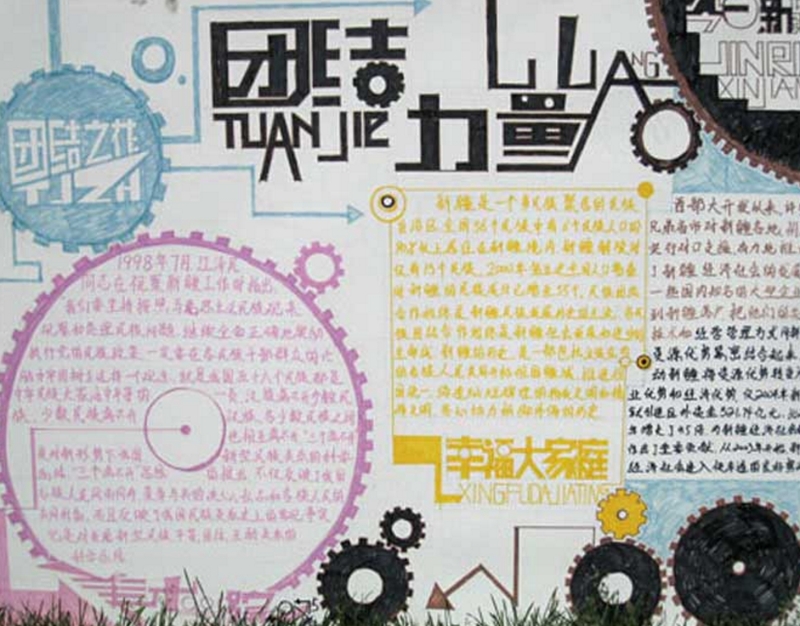 團(tuán)結(jié)友愛手抄報(bào)，團(tuán)結(jié)的力量比鐵硬