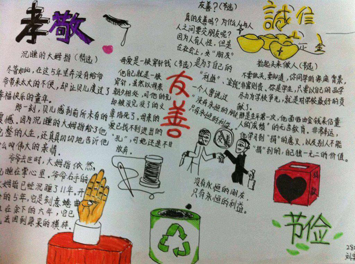 好看的誠(chéng)信手抄報(bào)圖片，誠(chéng)信是金