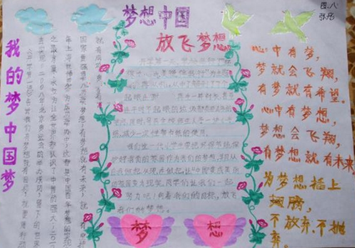 中國夢手抄報，放飛中國夢想