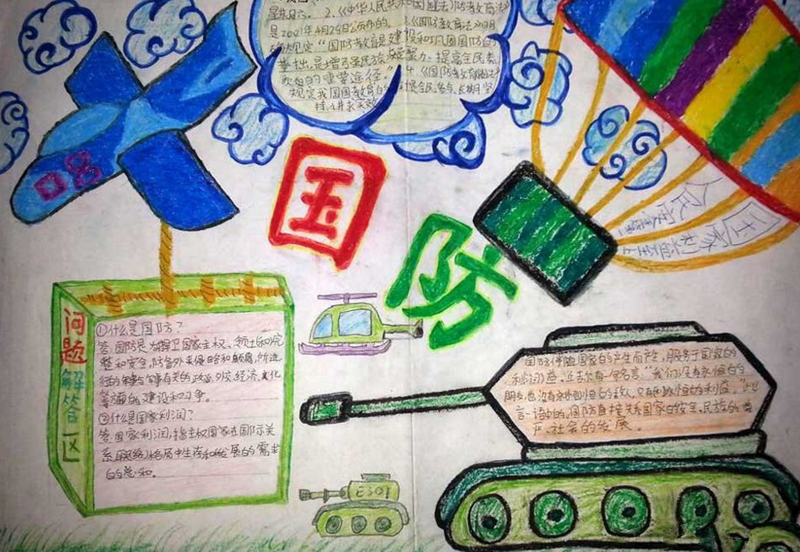 簡單的國防教育手抄報，保護國家安全