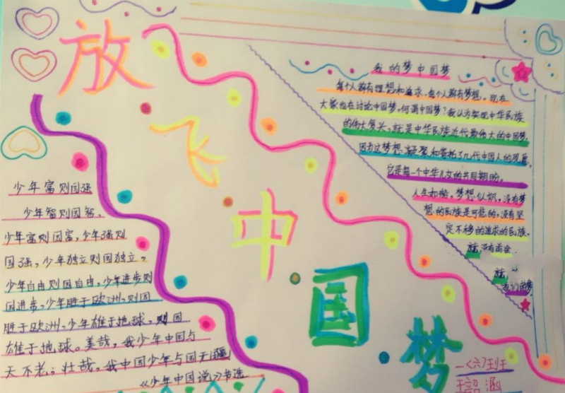 中國(guó)夢(mèng)手抄報(bào)，放飛中國(guó)夢(mèng)