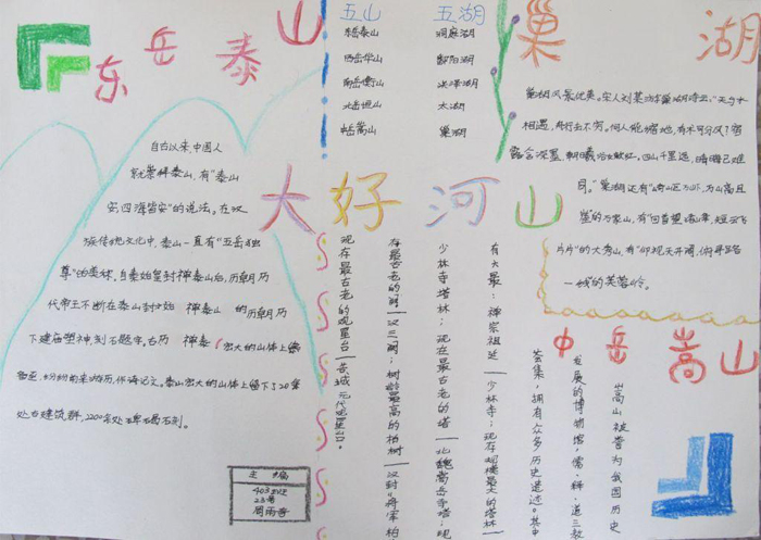 愛國主義手抄報，大好河山