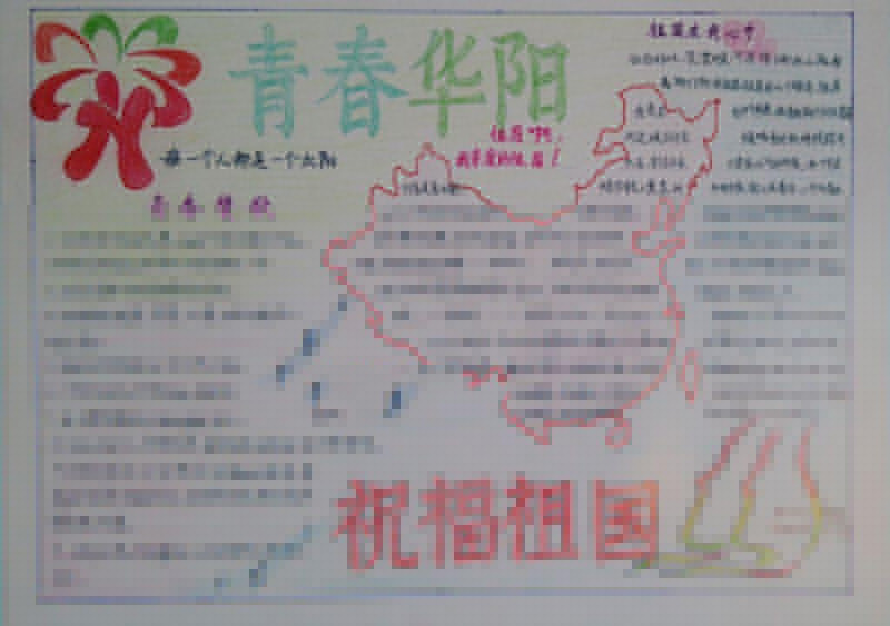 愛國主義教育手抄報(bào)，祝福祖國