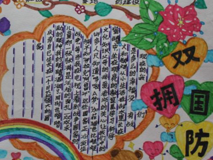 學(xué)生國(guó)防教育手抄報(bào)，加強(qiáng)國(guó)防教育