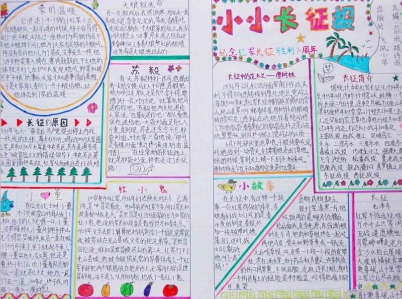 弘揚(yáng)長征精神手抄報(bào)，小小長征報(bào)