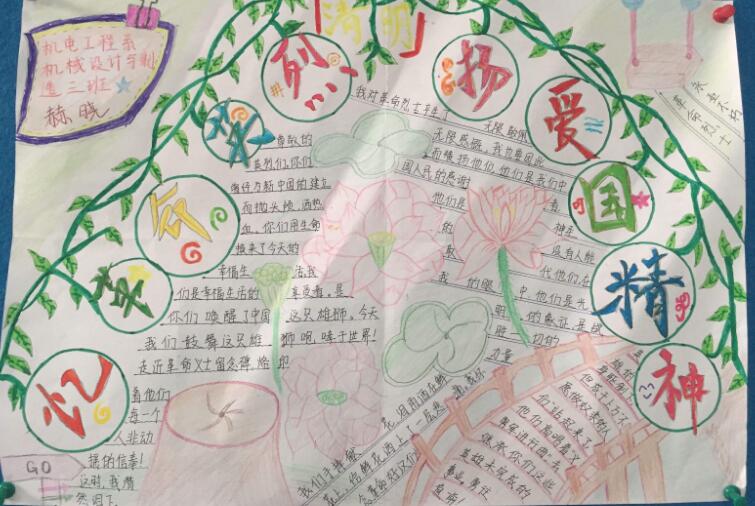 簡單的愛國主義手抄報，緬懷先烈揚(yáng)愛國精神