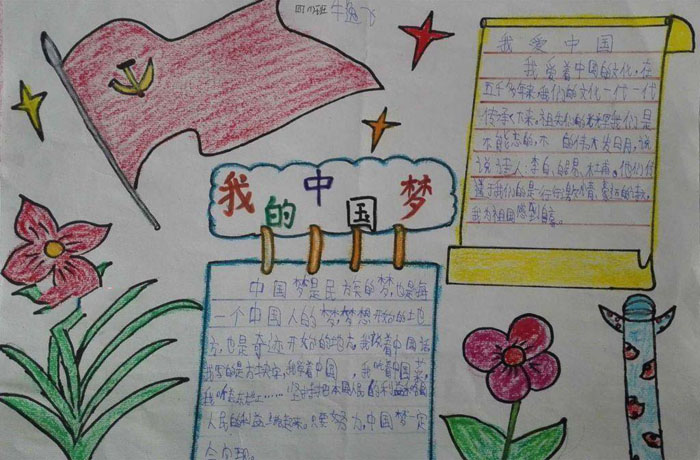我的中國夢(mèng)手抄報(bào)圖片，我愛中國