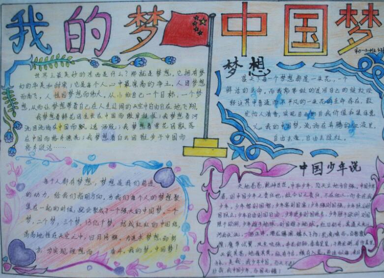 關(guān)于愛國主題的手抄報，中國夢我的夢