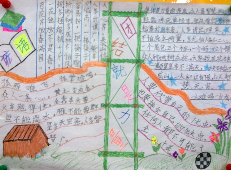 團(tuán)結(jié)的力量無限大，團(tuán)結(jié)友愛手抄報(bào)