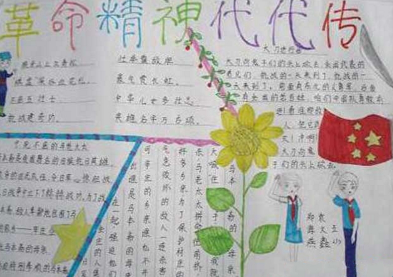 長征精神手抄報(bào)圖片，革命精神代代傳