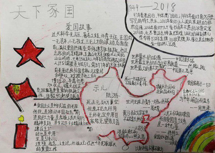 漂亮的愛國手抄報(bào)圖片，愛國
