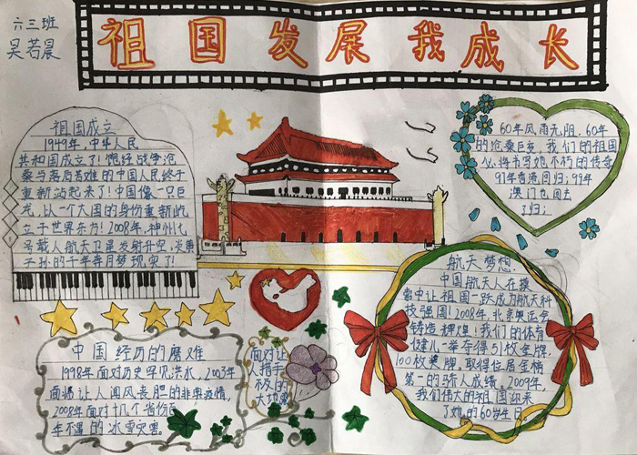 小學(xué)生愛國主義手抄報，助力祖國發(fā)展