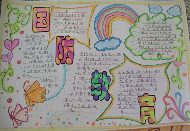 國防教育手抄報，提高全民國防觀念