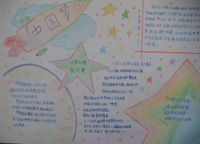 好看的中國夢(mèng)手抄報(bào)圖片，中國夢(mèng)是我們的夢(mèng)
