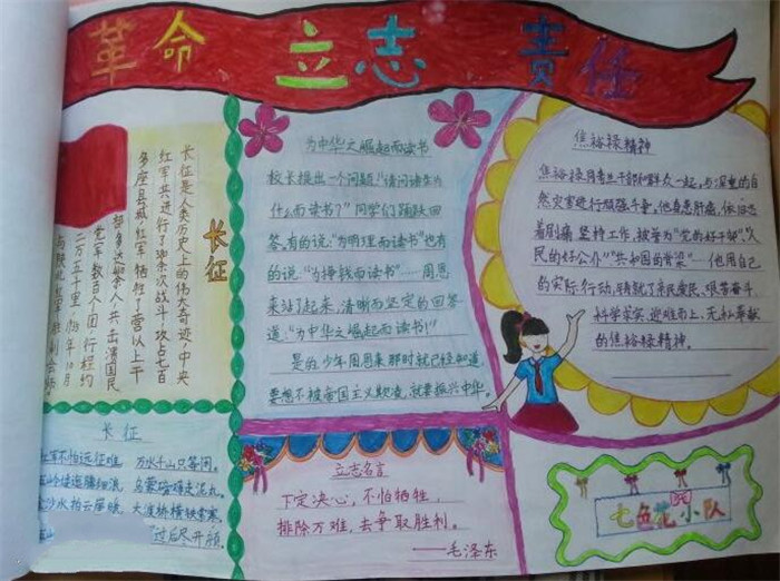 愛國主義手抄報(bào)，立志報(bào)國