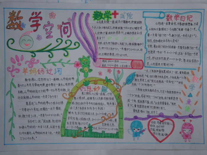 關(guān)于數(shù)學(xué)的手抄報(bào)，數(shù)學(xué)空間