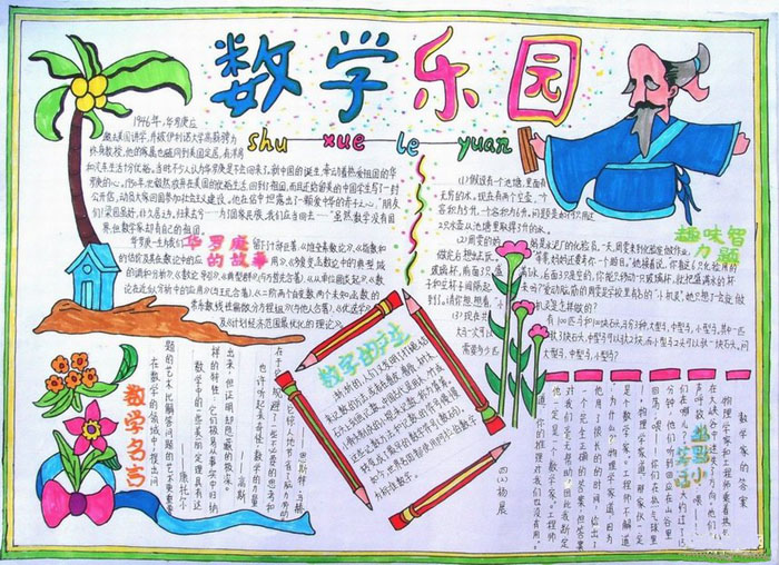 數(shù)學(xué)手抄報(bào)，數(shù)學(xué)樂(lè)園