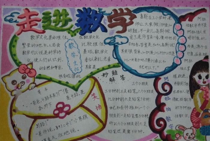 小學(xué)一年級(jí)數(shù)學(xué)手抄報(bào)大全，走進(jìn)數(shù)學(xué)