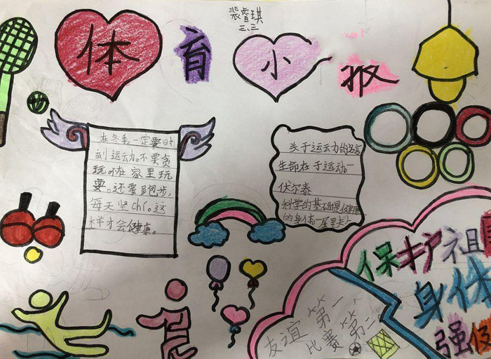 小學(xué)生體育手抄報，保護(hù)身體