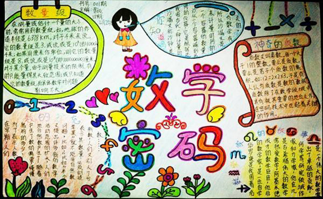 關于數(shù)學的手抄報，數(shù)學密碼