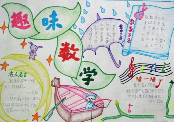 三年級數(shù)學手抄報圖片，數(shù)學小報
