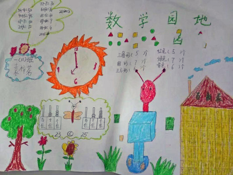 小學(xué)生數(shù)學(xué)手抄報，百數(shù)屋