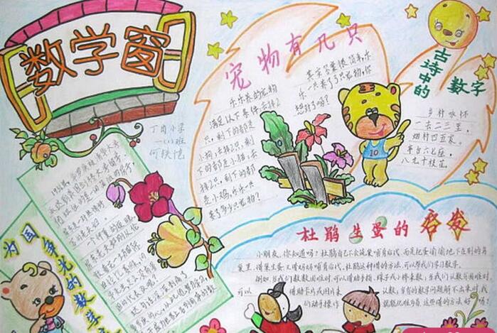 漂亮的數(shù)學(xué)手抄報(bào)圖片，智慧數(shù)學(xué)窗