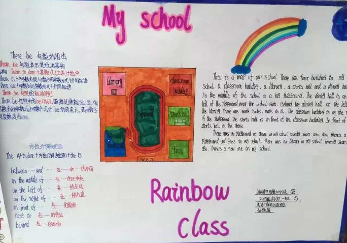 我的學(xué)校英語(yǔ)手抄報(bào)，rainbow class