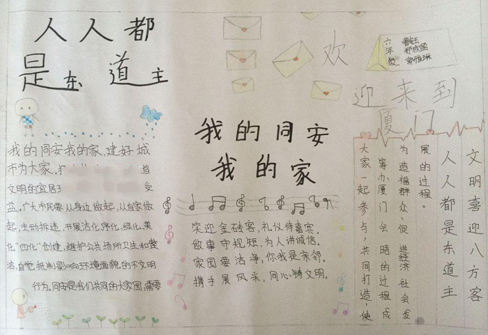 好看的地理手抄報(bào)圖片，歡迎來到廈門