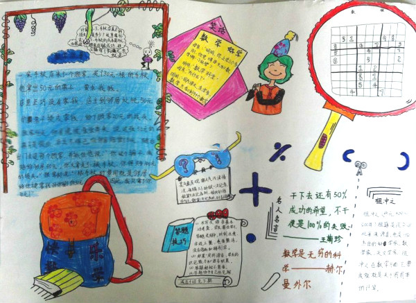 小學生數(shù)學手抄報，數(shù)學格言