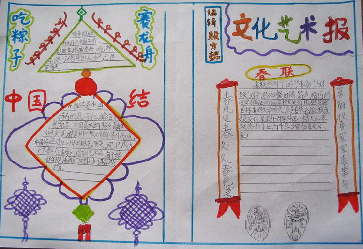 小學(xué)生藝術(shù)節(jié)手抄報(bào)圖片，文化藝術(shù)報(bào)