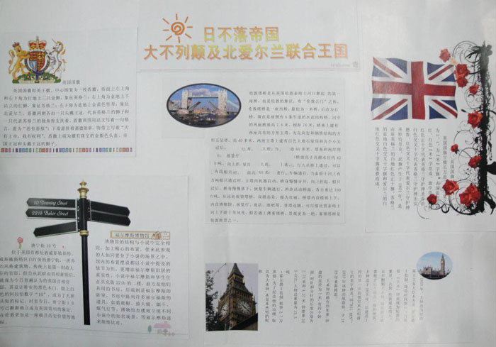 漂亮的世界地理手抄報(bào)，日不落帝國