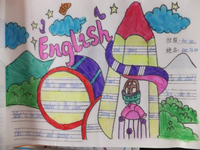 小學(xué)生英語(yǔ)手抄報(bào)內(nèi)容，英語(yǔ)樂(lè)園