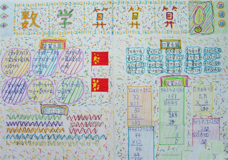 數(shù)學手抄報，數(shù)字算算算