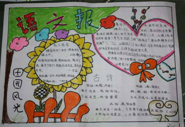 語文手抄報圖片大全，語文報