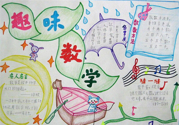 關(guān)于數(shù)學(xué)的手抄報(bào)，趣味數(shù)學(xué)